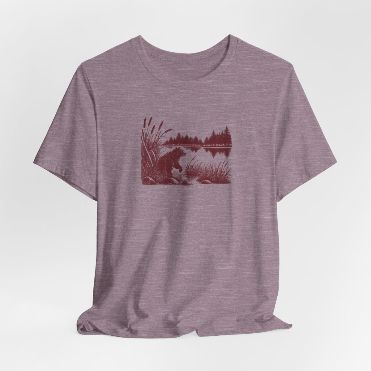 Bear Lakeside Night T-Shirt — Nature & Wildlife Graphic Tee