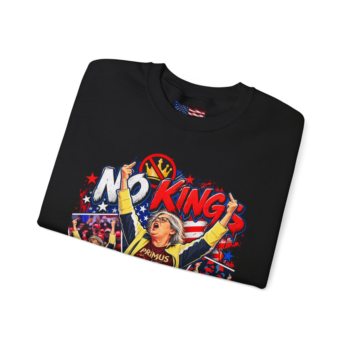 No Kings Just Freedom Sweatshirt — Patriotic Crewneck