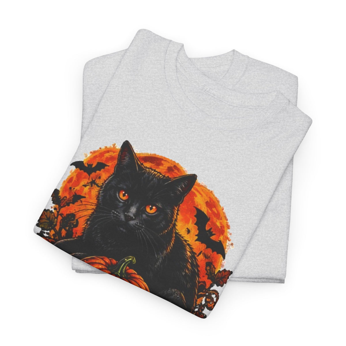 Stay Spooky Black Cat T-Shirt — Jack-O'-Lantern Halloween Tee