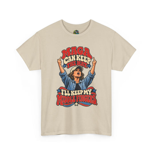 MAGA Can Keep the Hat I'll Keep My Middle Fingers Shirt - Anti MAGA Political Tee