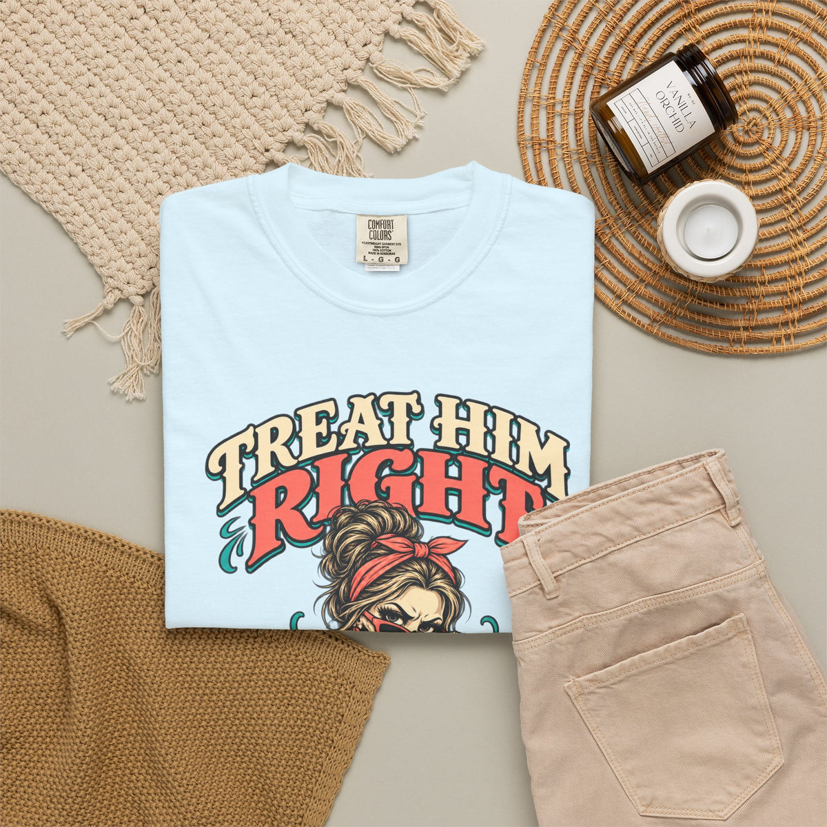Funny Skeleton Graphic Tee - Treat Him Right I'm Much Funnier When I Like You Shirt