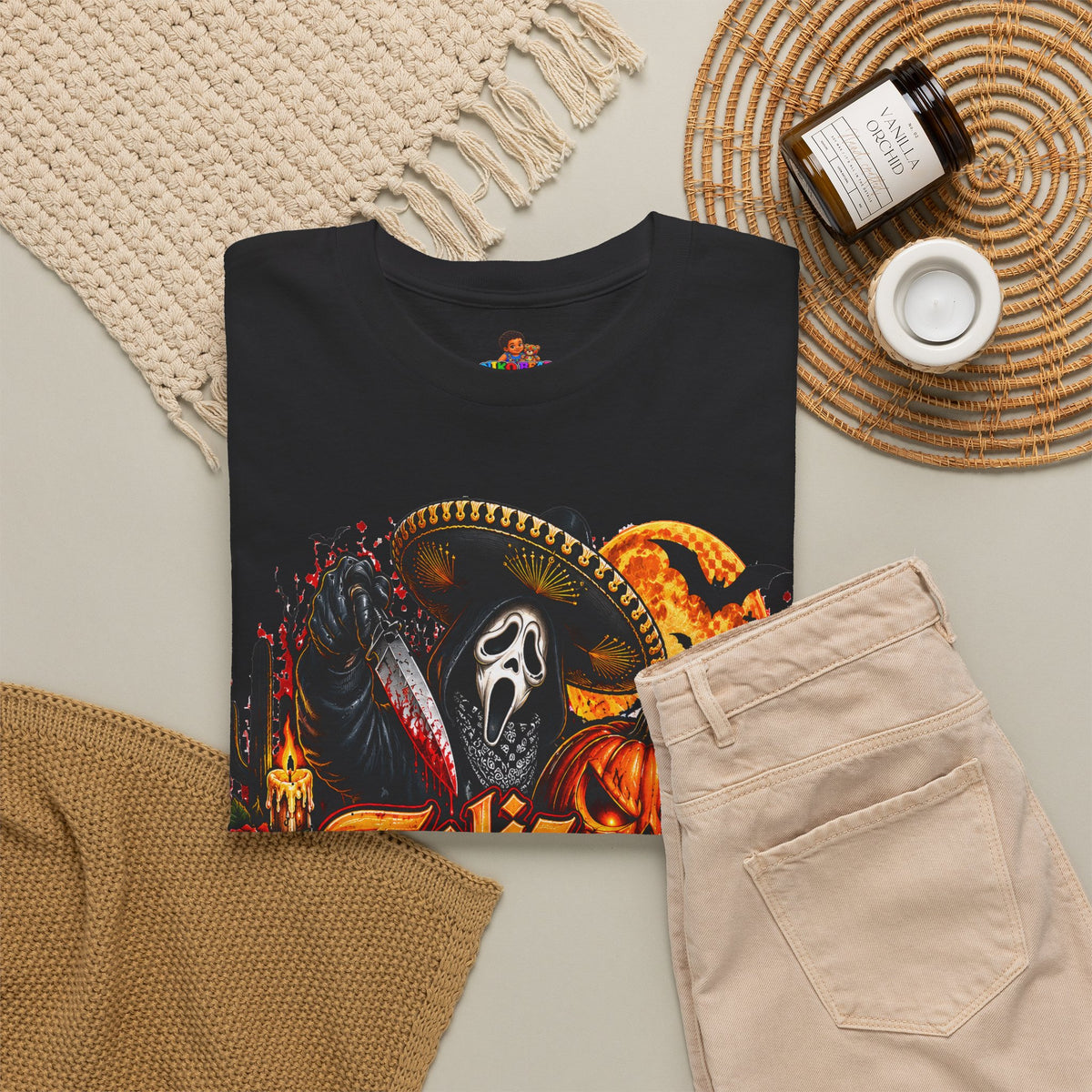 Feliz Halloween Ghostface T-Shirt — Sombrero Graphic Tee