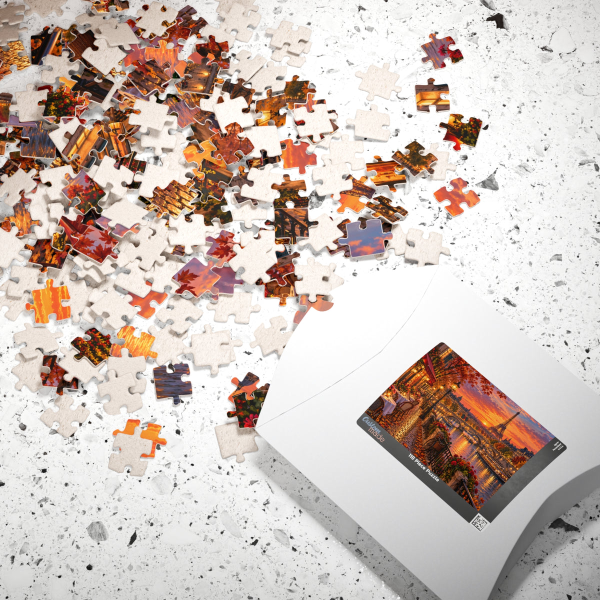 Autumn Paris Cityscape Jigsaw Puzzle – Sunset Eiffel Tower & Seine