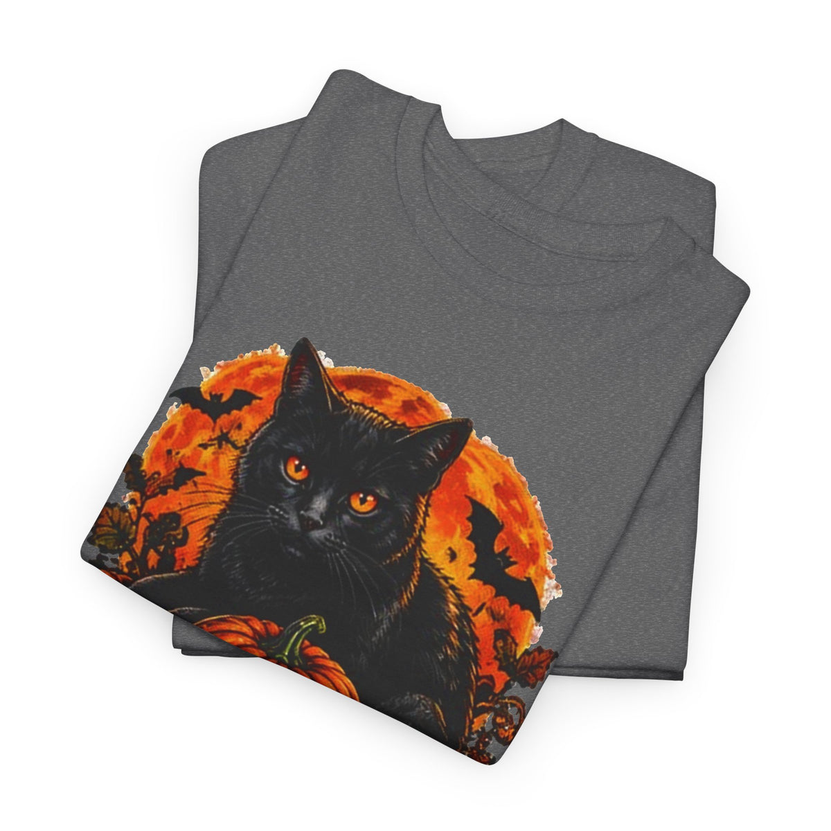 Stay Spooky Black Cat T-Shirt — Jack-O'-Lantern Halloween Tee