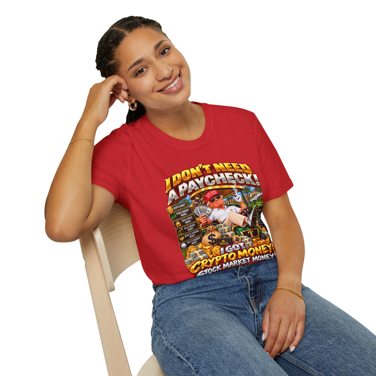 Trump Crypto Money T-Shirt — Funny Political Graphic Tee