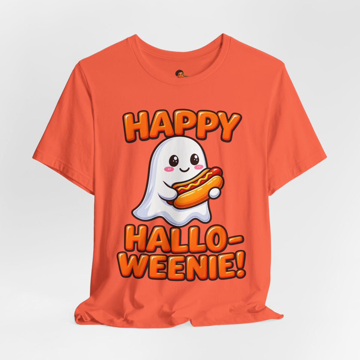 Happy Hallo-Weenie Ghost T-Shirt — Funny Halloween Tee