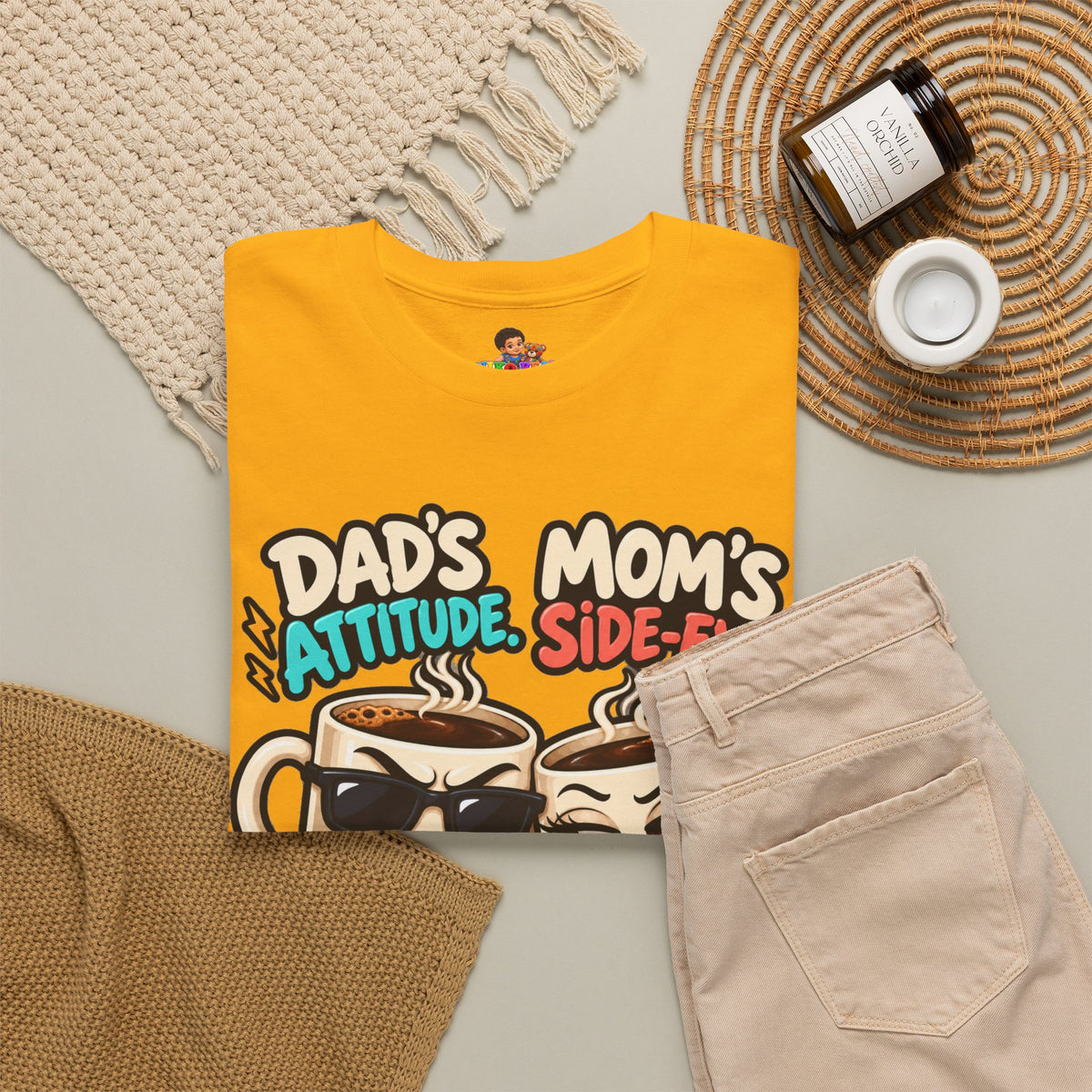 Funny Dad's Attitude Mom's Side Eye I'm The Complete Package Heavy Cotton Tee