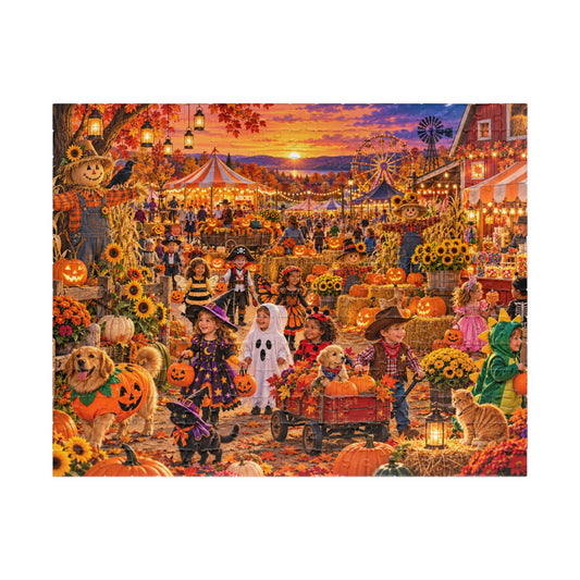Autumn Harvest & Halloween Carnival Jigsaw PuzzlePuzzle (110, 252, 520, 1014-piece)