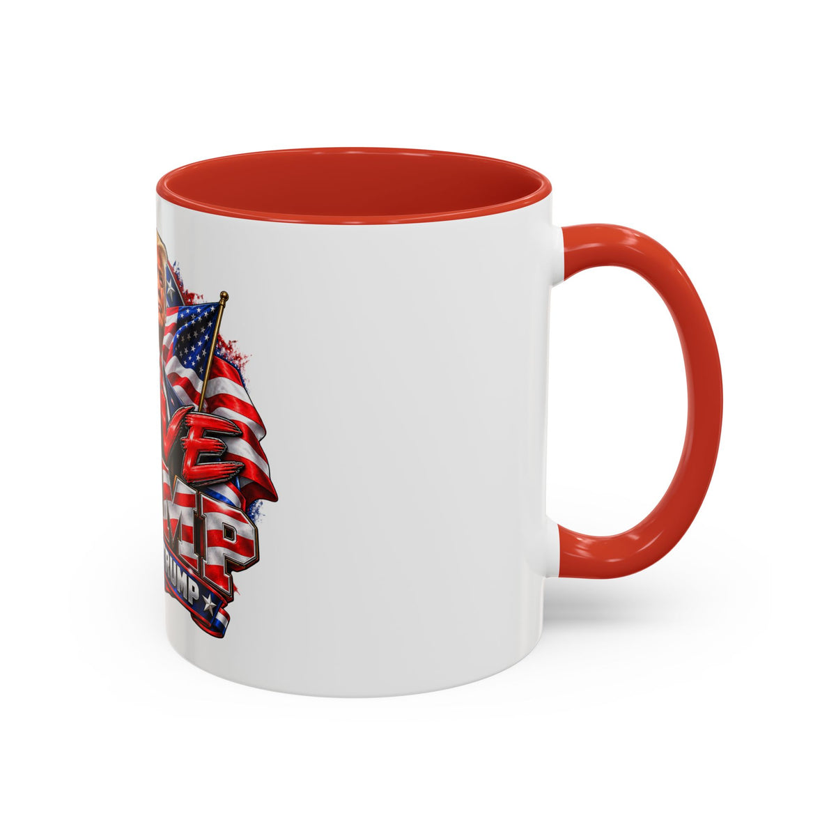 Patriotic President Trump Accent Coffee Mug — 11 & 15 oz