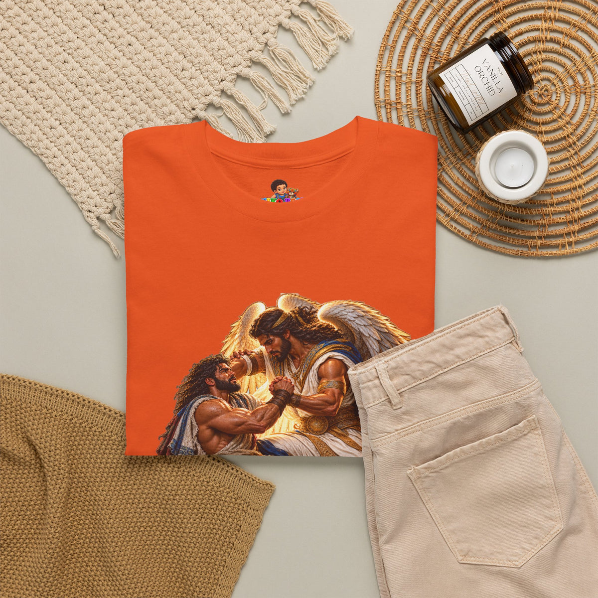 Jacob Wrestling the Angel Genesis 32:28 Christian Graphic Tee