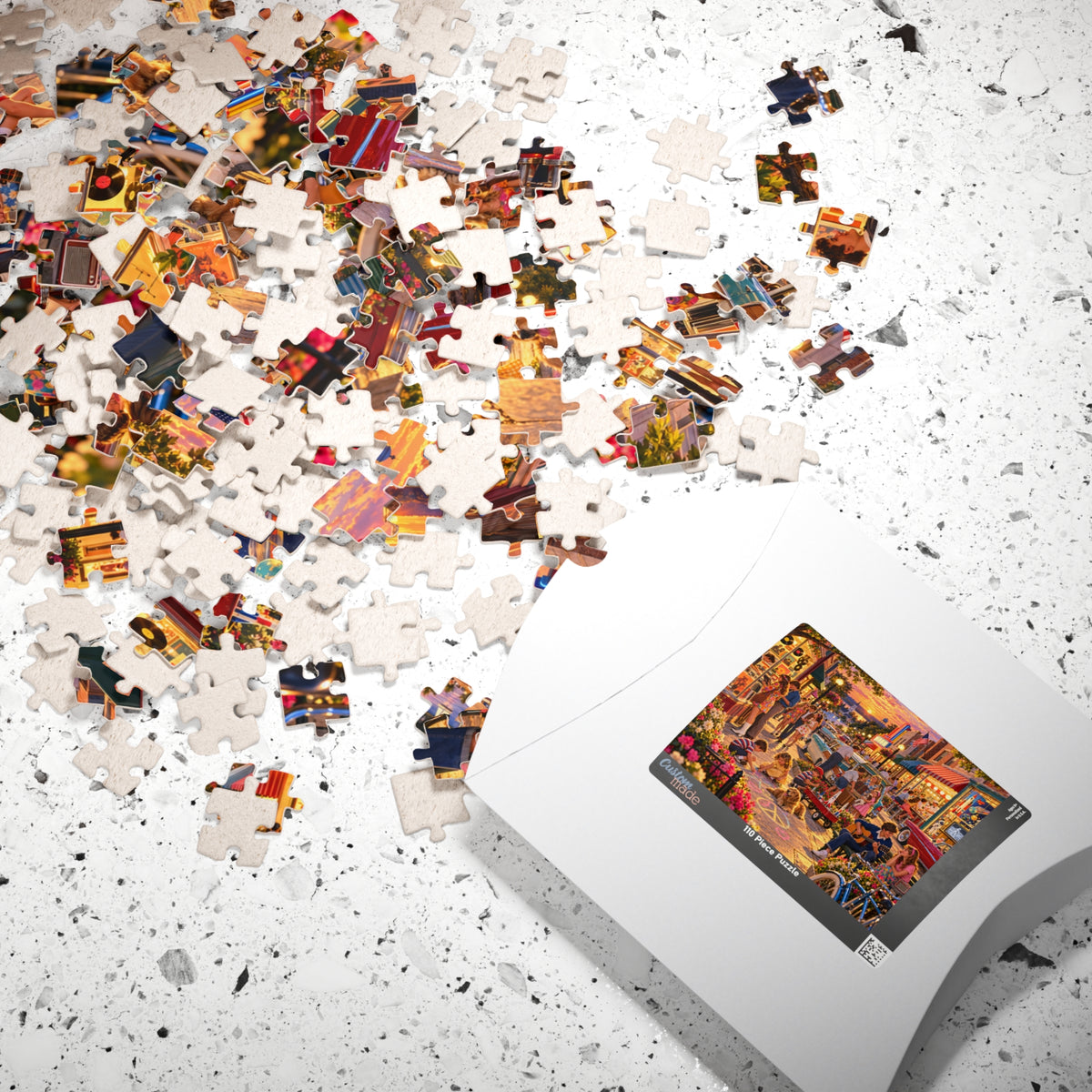 Vintage 1960s Nostalgic Small Town Main Street Jigsaw Puzzle