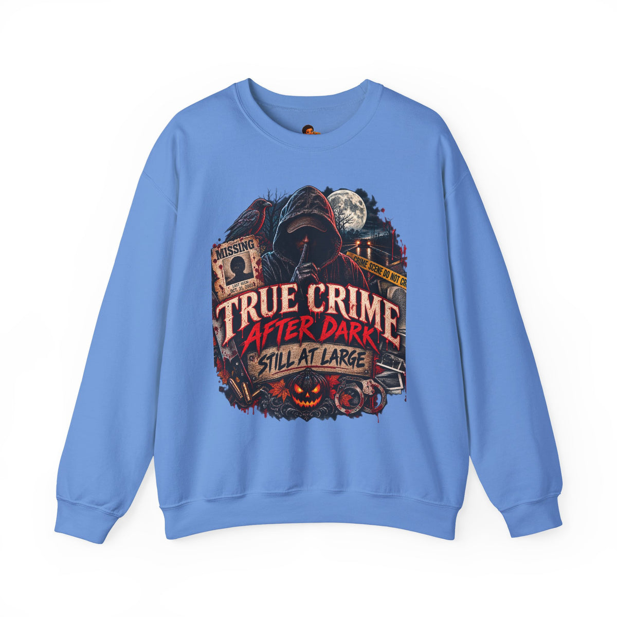 True Crime After Dark Sweatshirt — Halloween Crewneck