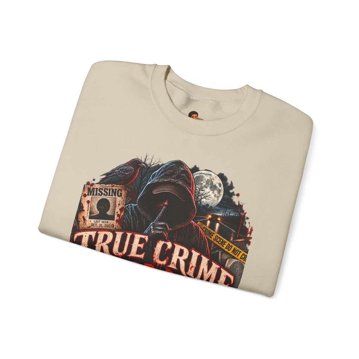 True Crime After Dark Sweatshirt — Halloween Crewneck