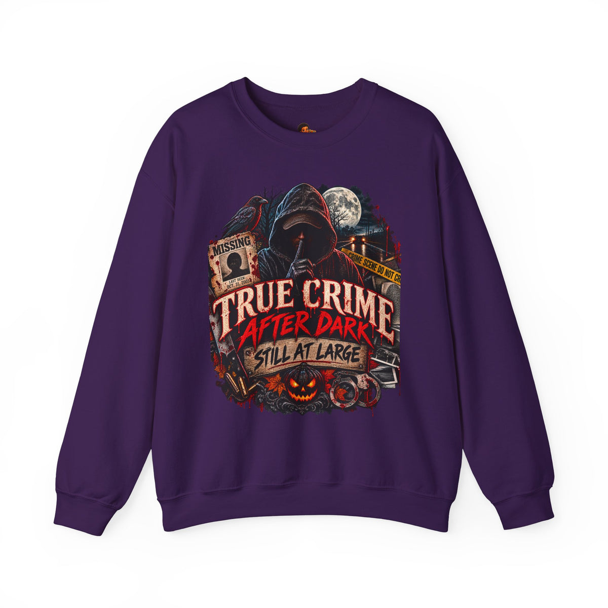 True Crime After Dark Sweatshirt — Halloween Crewneck