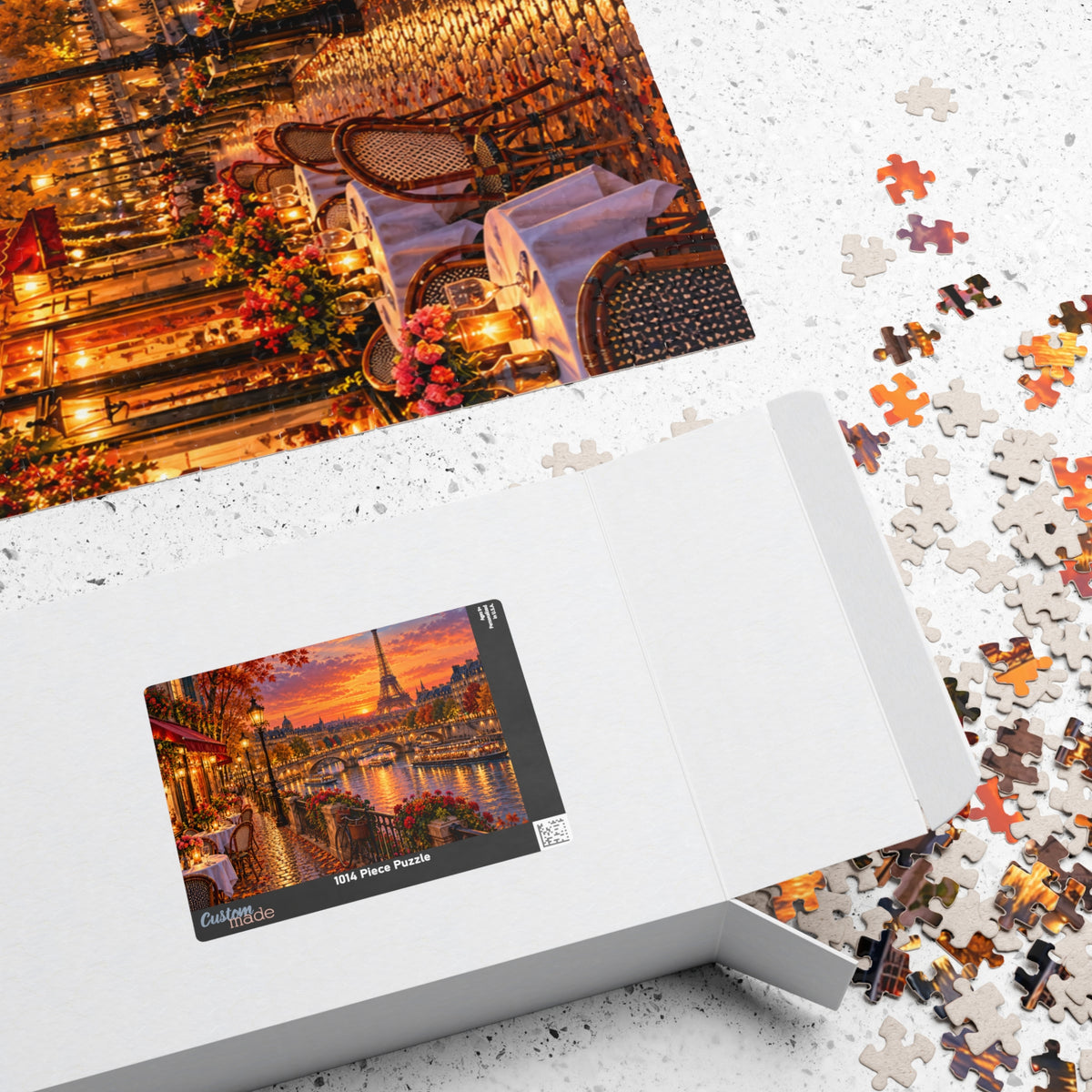 Autumn Paris Cityscape Jigsaw Puzzle – Sunset Eiffel Tower & Seine
