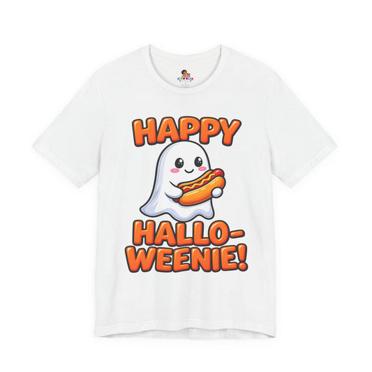 Happy Hallo-Weenie Ghost T-Shirt — Funny Halloween Tee
