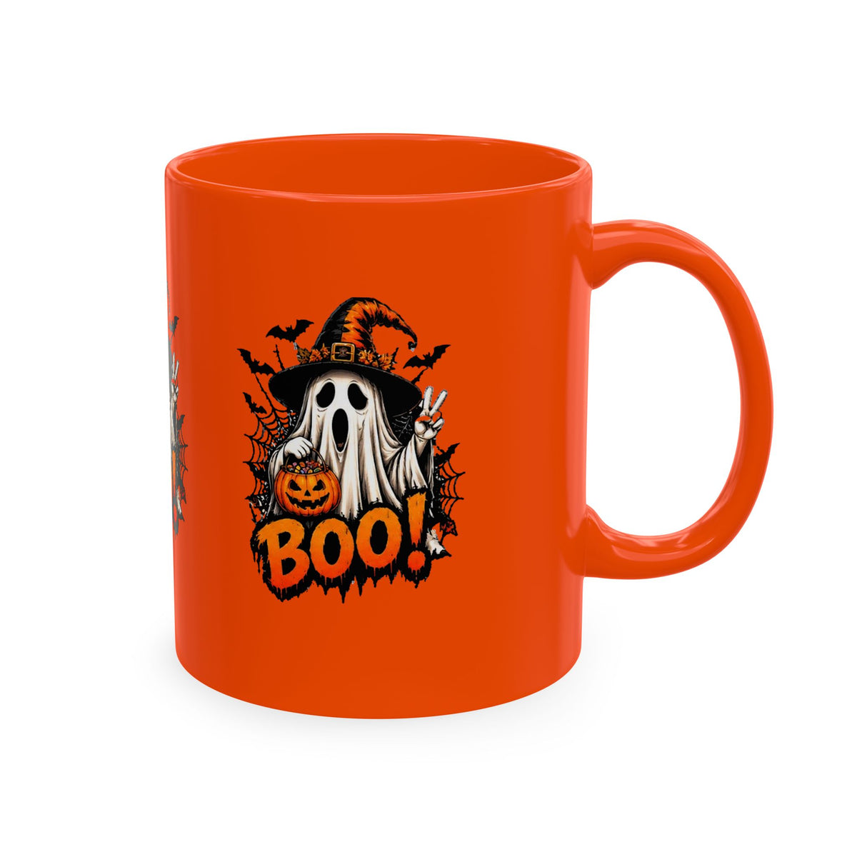 BOO Ghost Ceramic Mug — 11 oz Halloween Coffee Cup