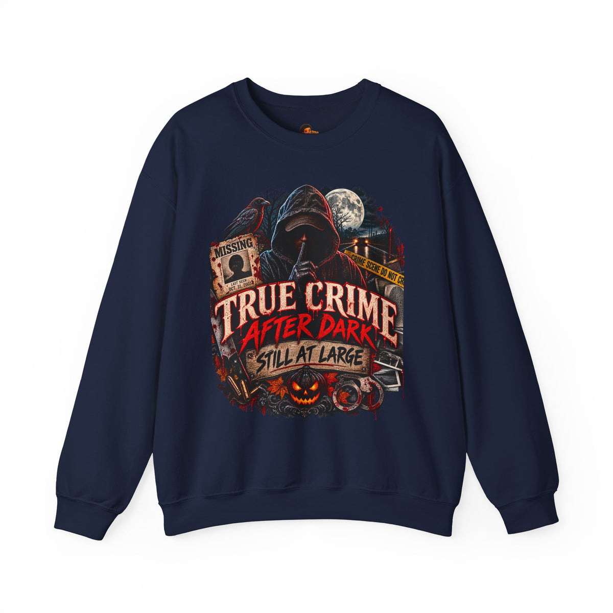 True Crime After Dark Sweatshirt — Halloween Crewneck