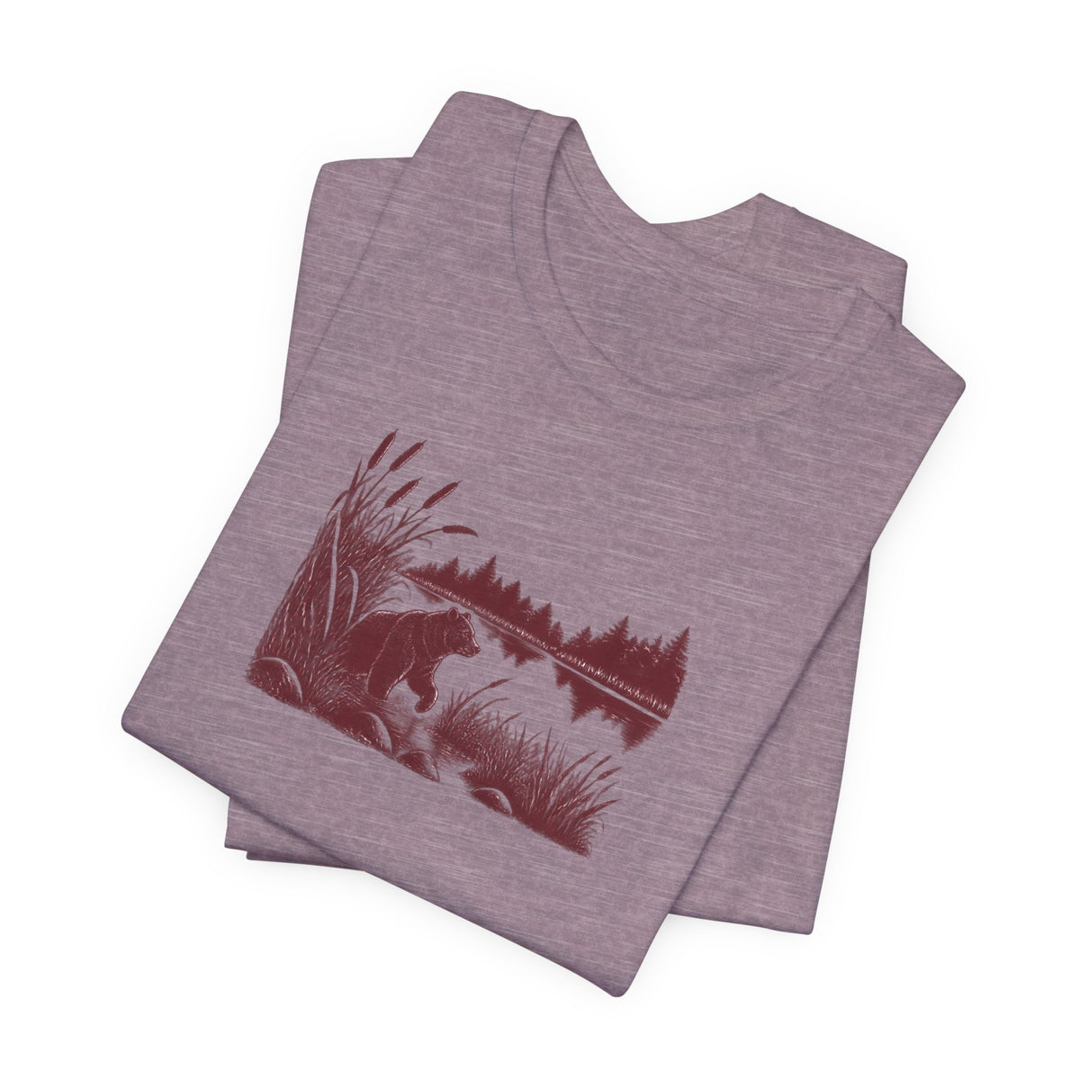 Bear Lakeside Night T-Shirt — Nature & Wildlife Graphic Tee