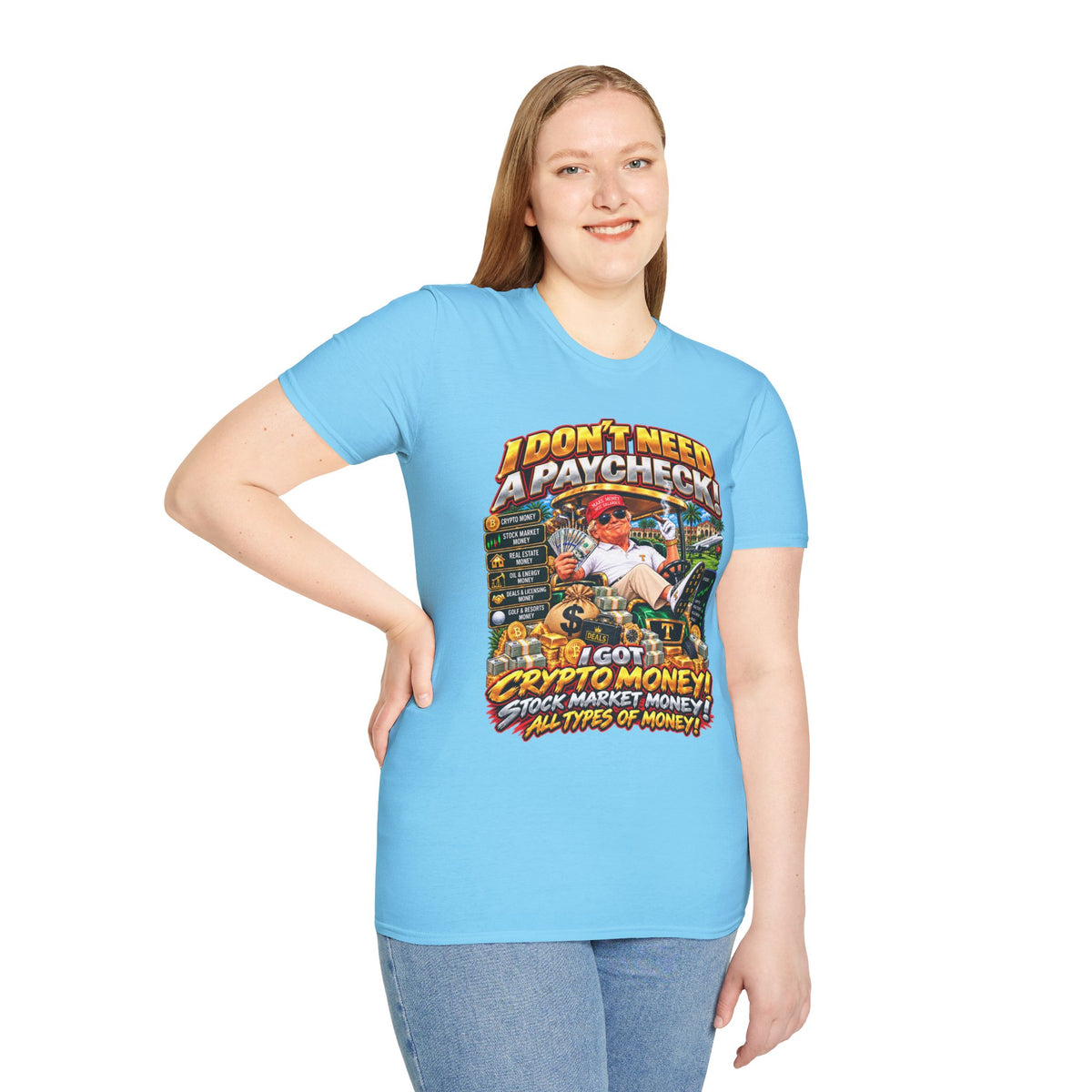 Trump Crypto Money T-Shirt — Funny Political Graphic Tee