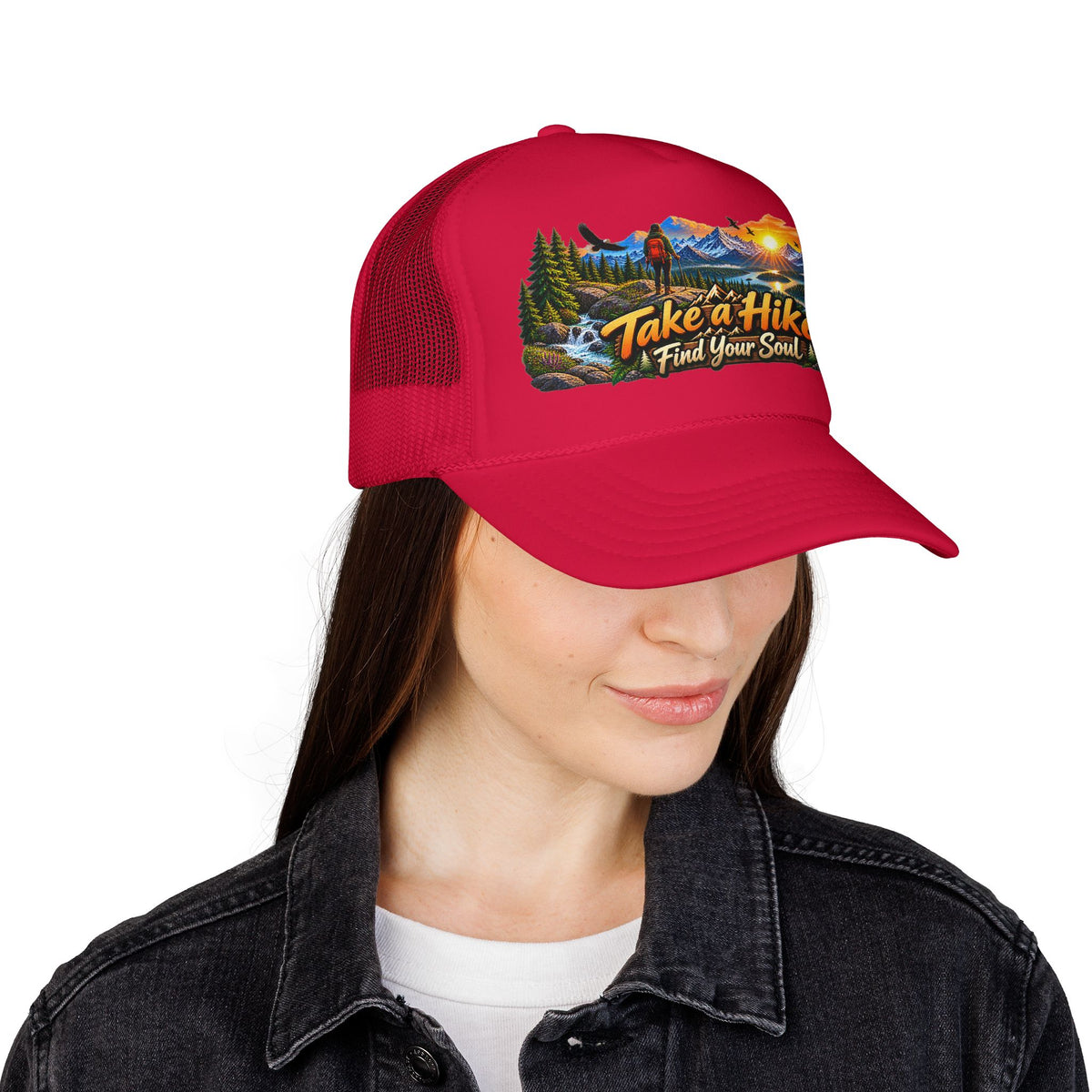 Custom Otto Foam Front Trucker Hat Snapback Mesh Cap