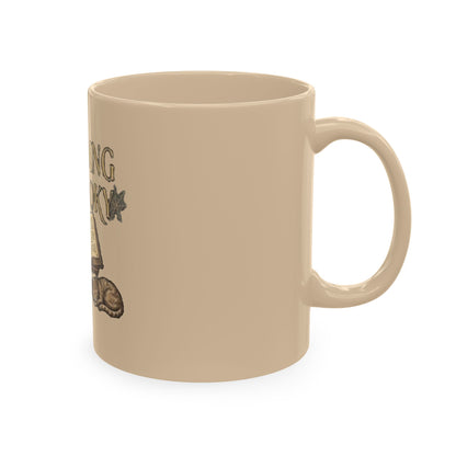 Reading Is Spooky Ceramic Mug — Halloween Coffee Cup
