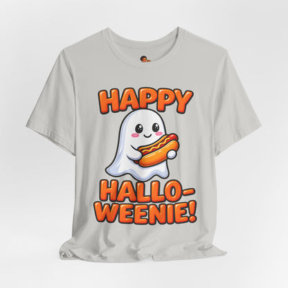 Happy Hallo-Weenie Ghost T-Shirt — Funny Halloween Tee