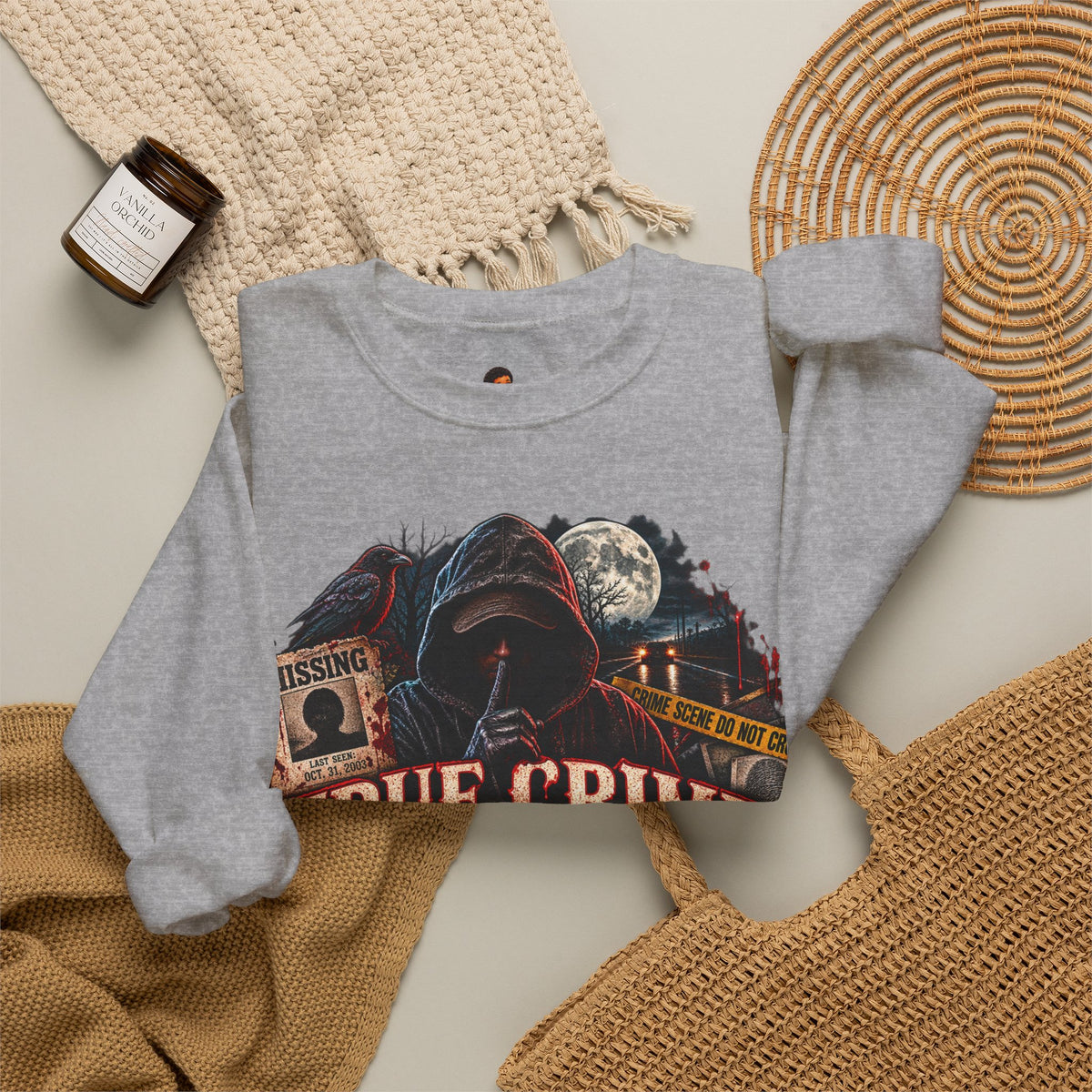 True Crime After Dark Sweatshirt — Halloween Crewneck