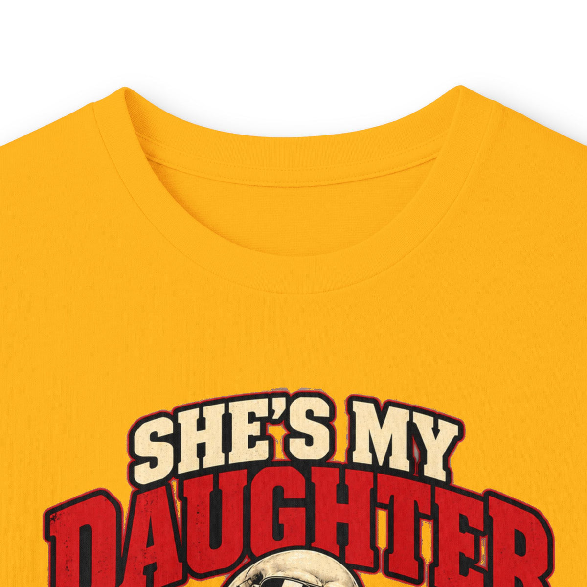 She's My Daughter Skull Graphic Long Sleeve T-Shirt - Protective Dad Shirt
