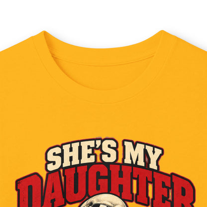 She's My Daughter Skull Graphic Long Sleeve T-Shirt - Protective Dad Shirt