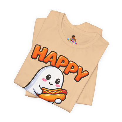 Happy Hallo-Weenie Ghost T-Shirt — Funny Halloween Tee