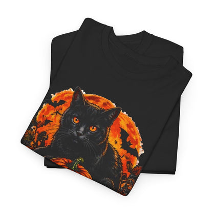Stay Spooky Black Cat T-Shirt — Jack-O'-Lantern Halloween Tee