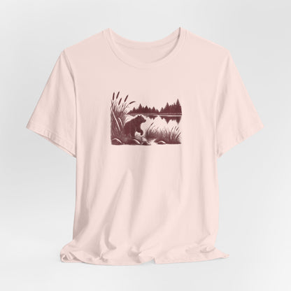 Bear Lakeside Night T-Shirt — Nature & Wildlife Graphic Tee