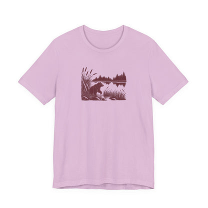 Bear Lakeside Night T-Shirt — Nature & Wildlife Graphic Tee