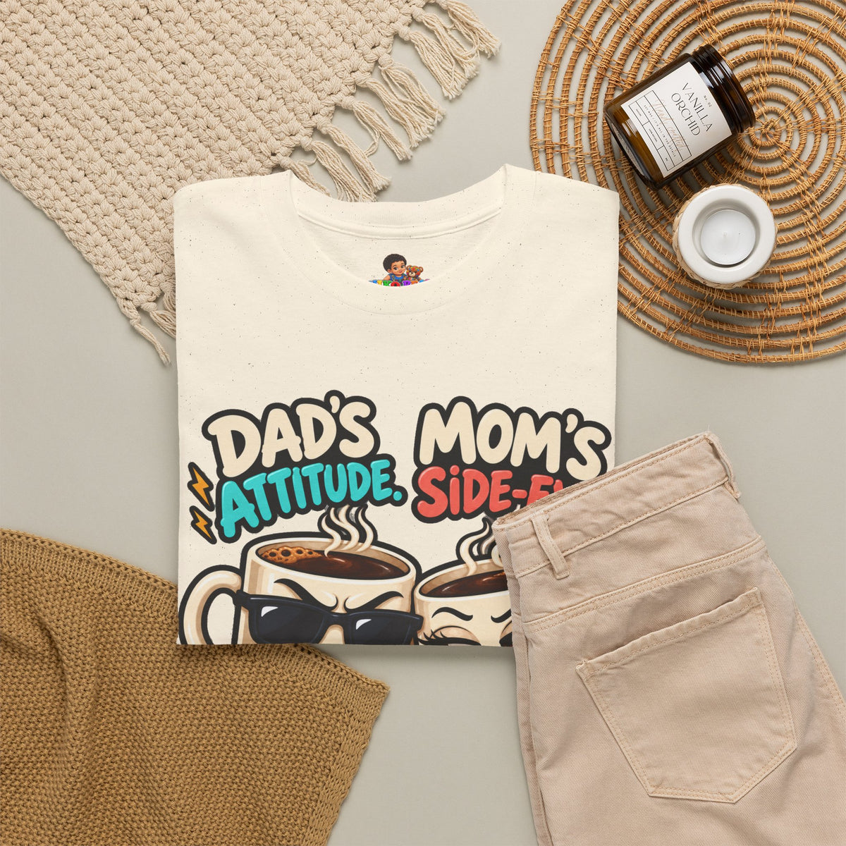 Funny Dad's Attitude Mom's Side Eye I'm The Complete Package Heavy Cotton Tee