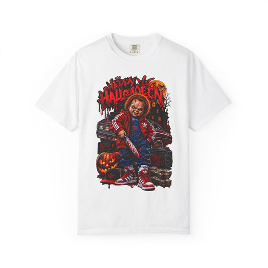 Urban Chucky Halloween T-Shirt — Streetwear Horror Graphic Tee