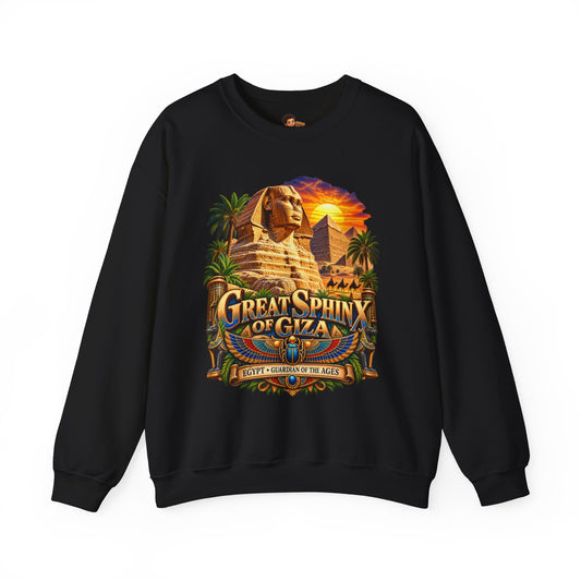 Vintage Great Sphinx of Giza Sweatshirt | Ancient Egypt Graphic Pyramids Crewneck