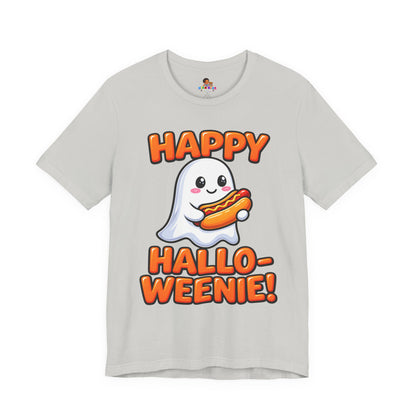 Happy Hallo-Weenie Ghost T-Shirt — Funny Halloween Tee