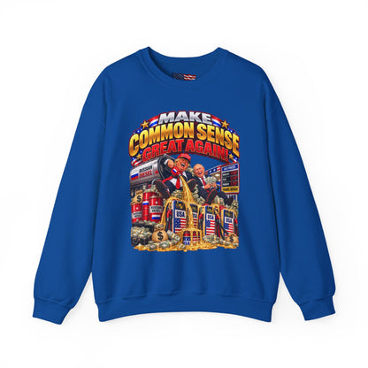 Donald Trump Comic Sweatshirt — Political Satire Crewneck