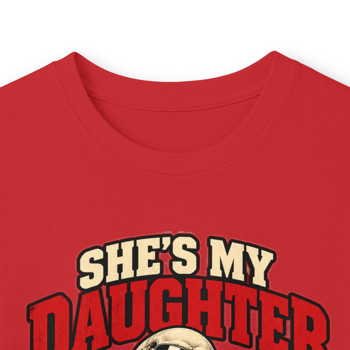 She's My Daughter Skull Graphic Long Sleeve T-Shirt - Protective Dad Shirt