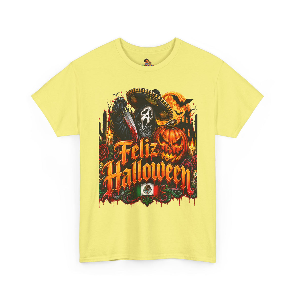 Feliz Halloween Ghostface T-Shirt — Sombrero Graphic Tee