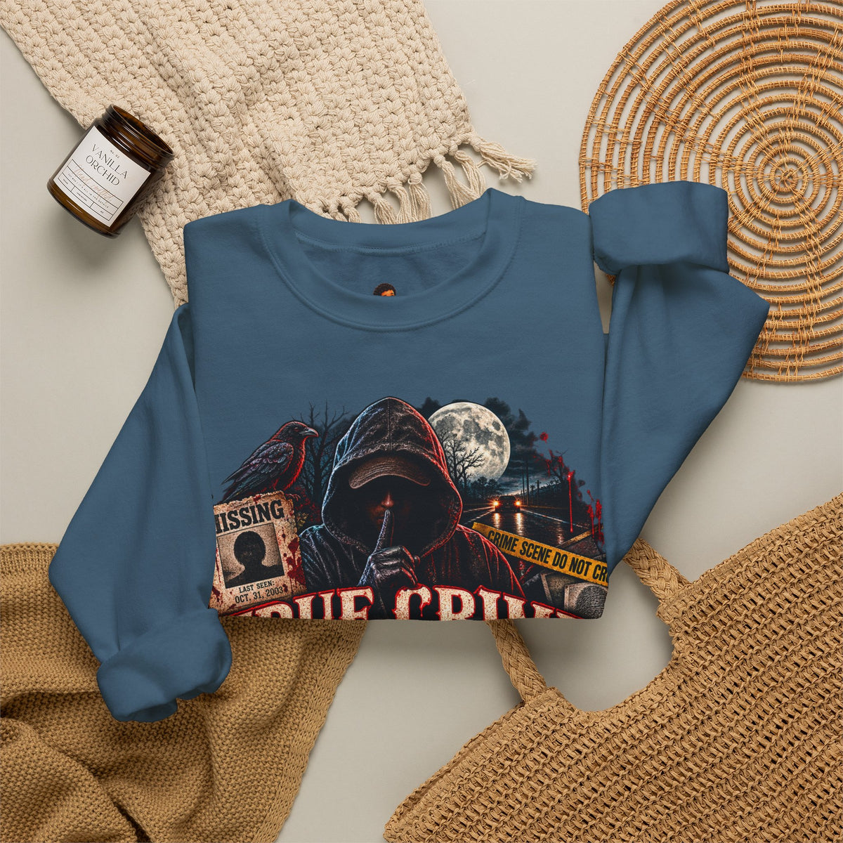 True Crime After Dark Sweatshirt — Halloween Crewneck