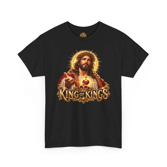 King of Kings Jesus T-Shirt - Christian Faith Sacred Heart Graphic Tee