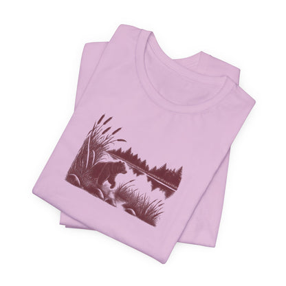 Bear Lakeside Night T-Shirt — Nature & Wildlife Graphic Tee