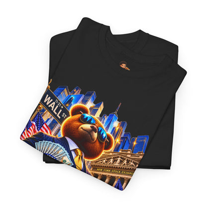NikoBear Wall Street Hustle Graphic TeeUnisex Heavy Cotton Tee