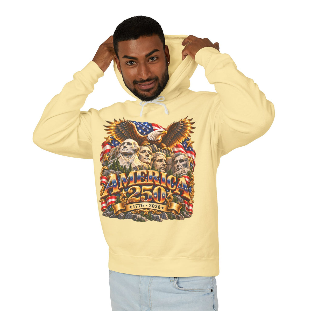 America 250th Anniversary Eagle Hoodie — Patriotic 1776–2026