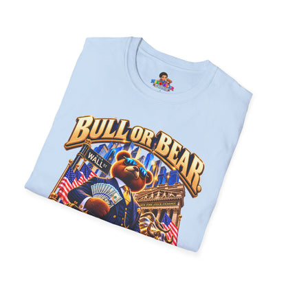 NikoBear Bull or Bear I Mean Business Stock Market T-Shirt