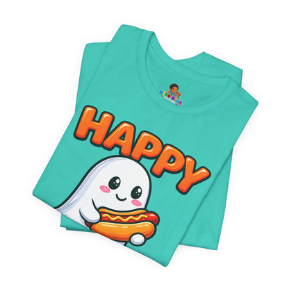 Happy Hallo-Weenie Ghost T-Shirt — Funny Halloween Tee