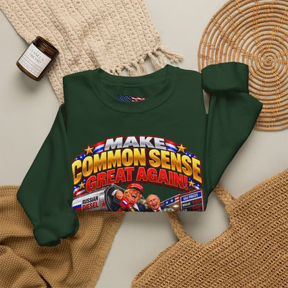 Donald Trump Comic Sweatshirt — Political Satire Crewneck
