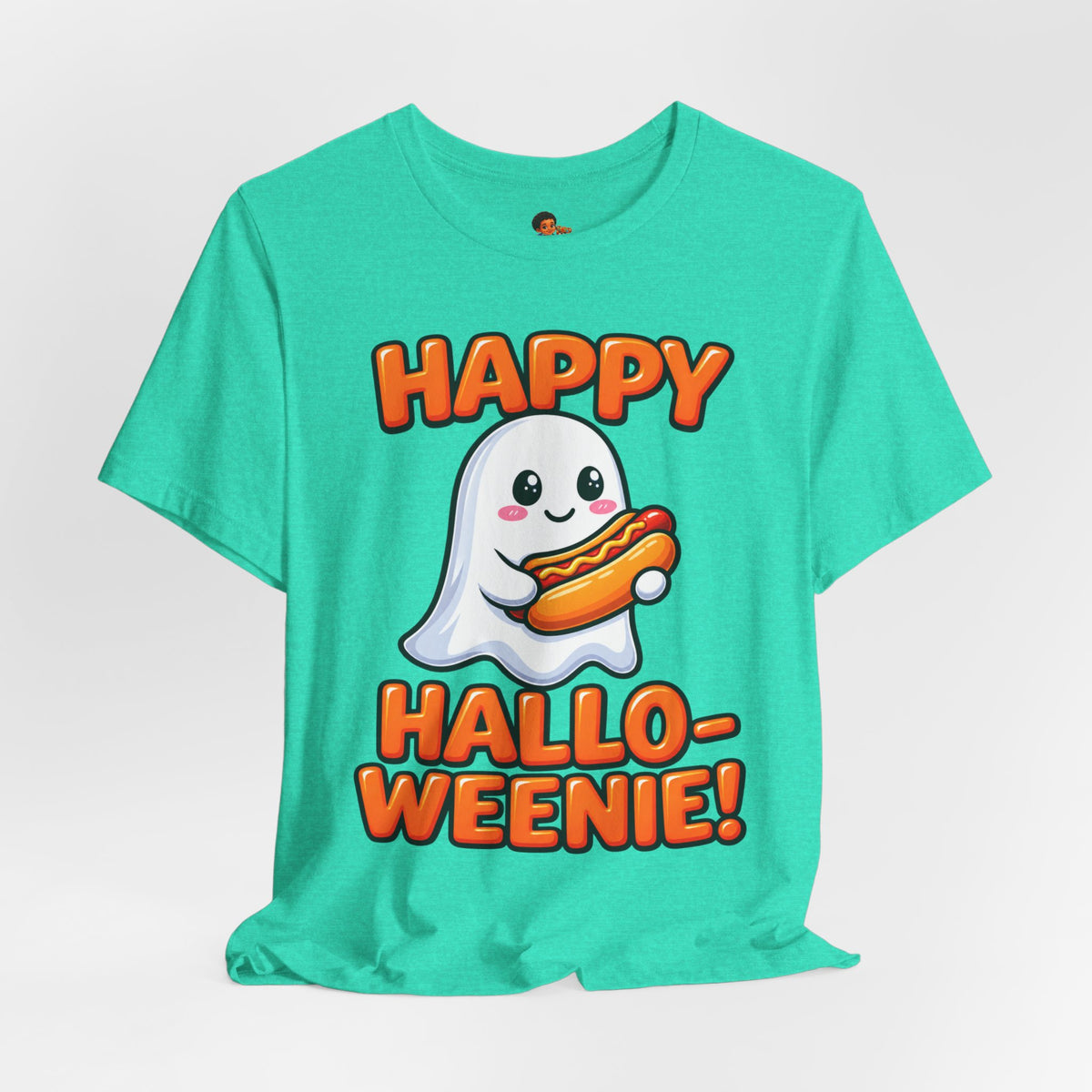 Happy Hallo-Weenie Ghost T-Shirt — Funny Halloween Tee